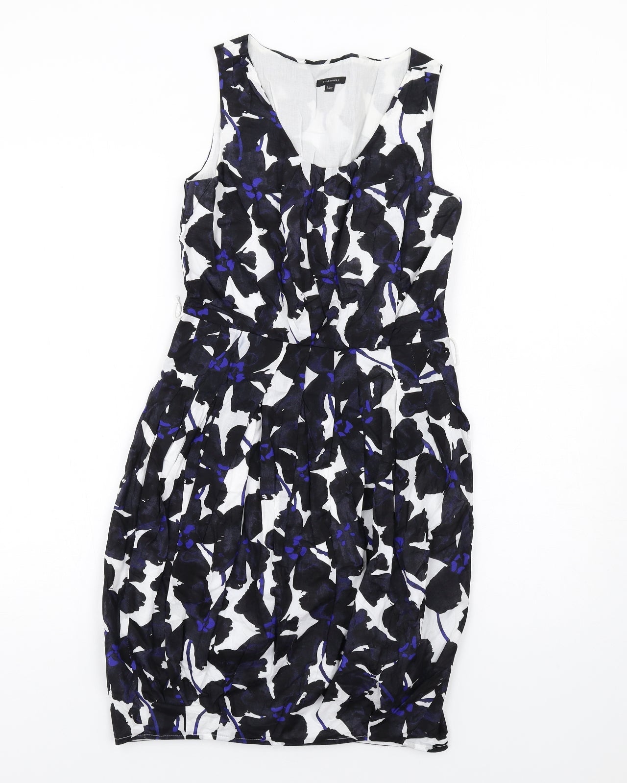 Full Circle Womens Multicoloured Geometric Cotton Pencil Dress Size 8 Scoop Neck Zip