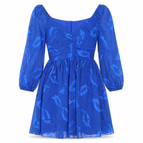 Little Mistress Womens Blue Polyester Fit & Flare Size 6 Sweetheart Zip