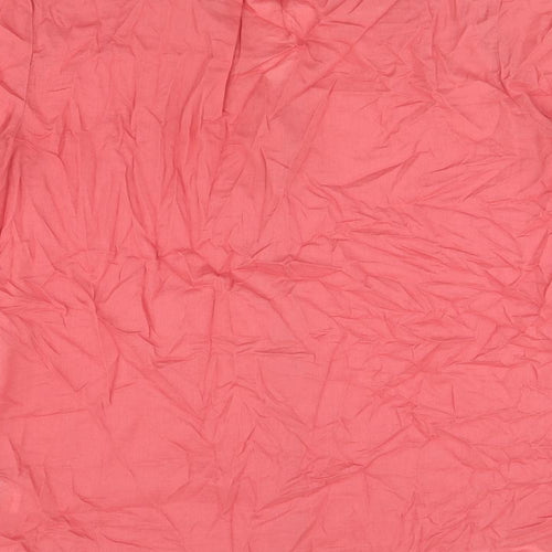 H&M Womens Red Cotton Basic Button-Up Size 8 Collared