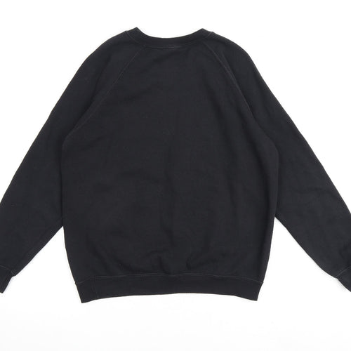 On The Rise Womens Black Cotton Pullover Sweatshirt Size S Pullover