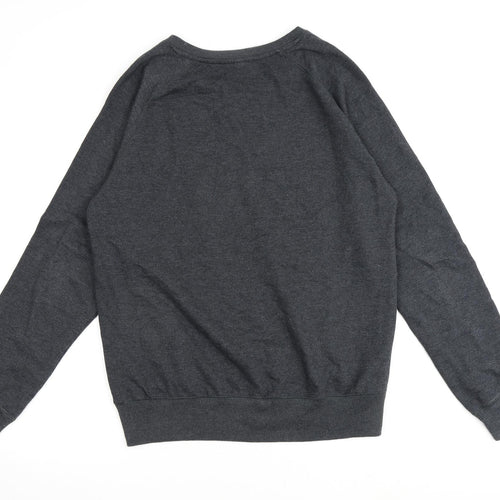 Sutsu Mens Grey Cotton Pullover Sweatshirt Size M