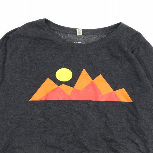 Sutsu Mens Grey Cotton Pullover Sweatshirt Size M