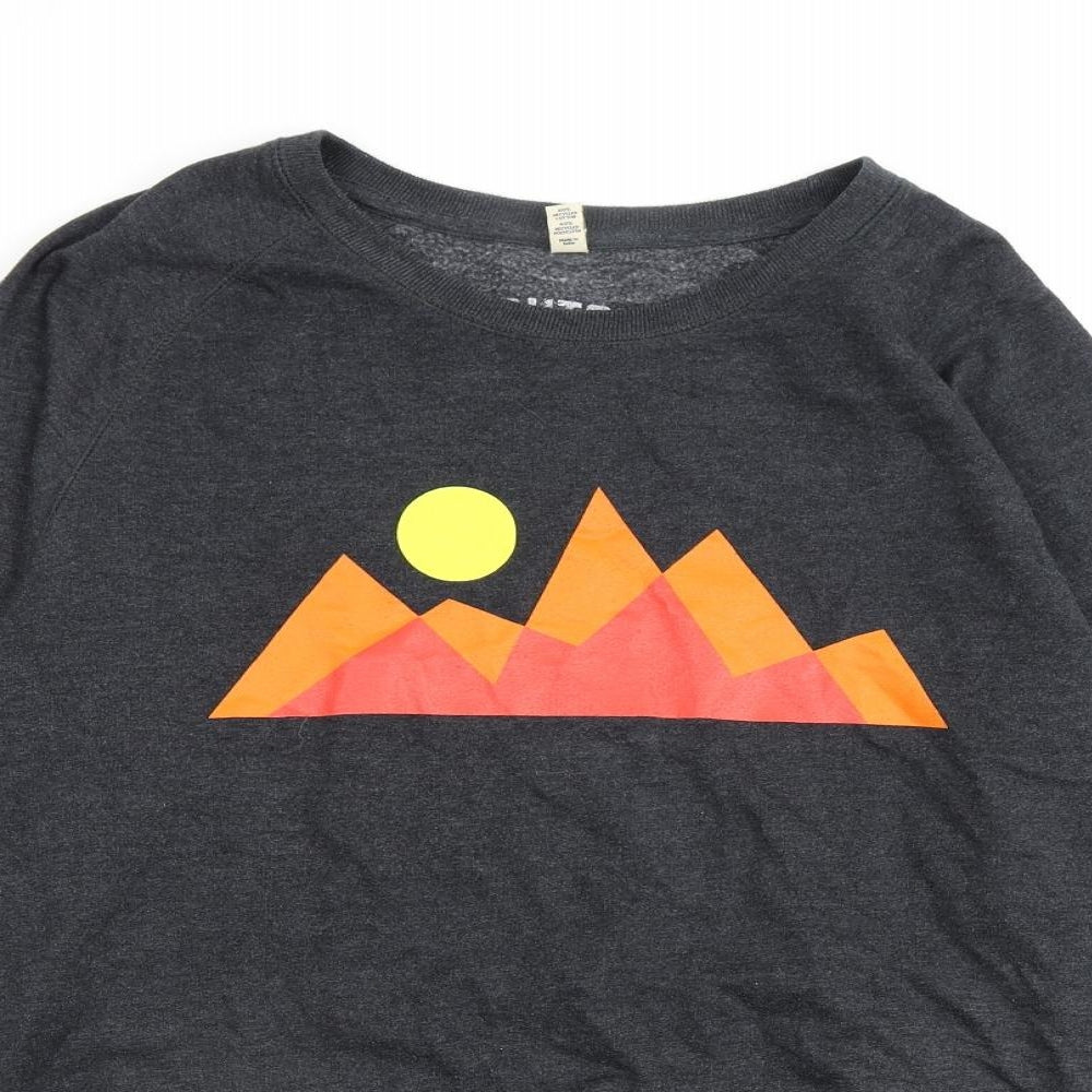 Sutsu Mens Grey Cotton Pullover Sweatshirt Size M