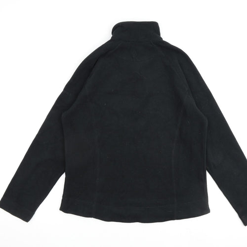 F. LLI Campagno Womens Black Polyester Pullover Sweatshirt Size 14 Zip