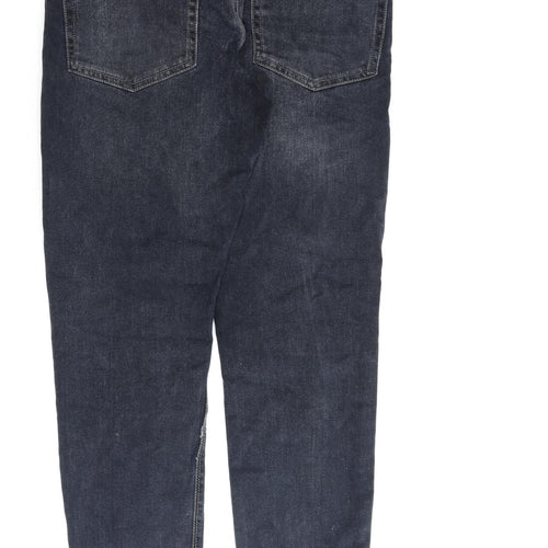 Easy Mens Blue Cotton Tapered Jeans Size 30 in L30 in Regular Zip - Tapered