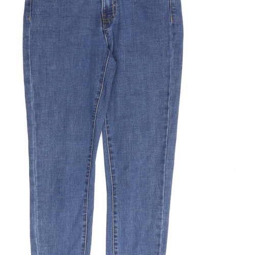 Denim & Co. Womens Blue Cotton Skinny Jeans Size 10 L27 in Regular Zip