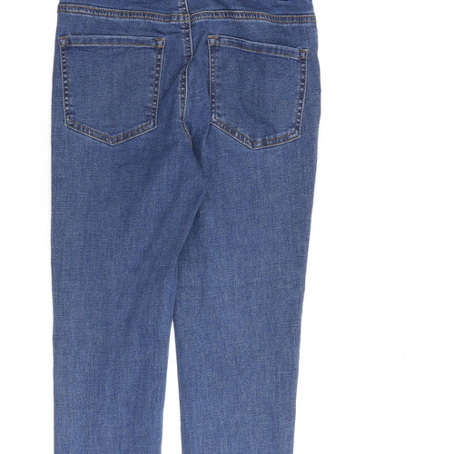 Denim & Co. Womens Blue Cotton Skinny Jeans Size 10 L27 in Regular Zip