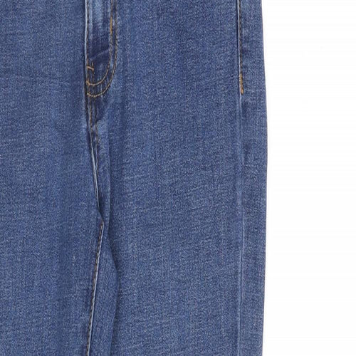 Denim & Co. Womens Blue Cotton Skinny Jeans Size 10 L27 in Regular Zip