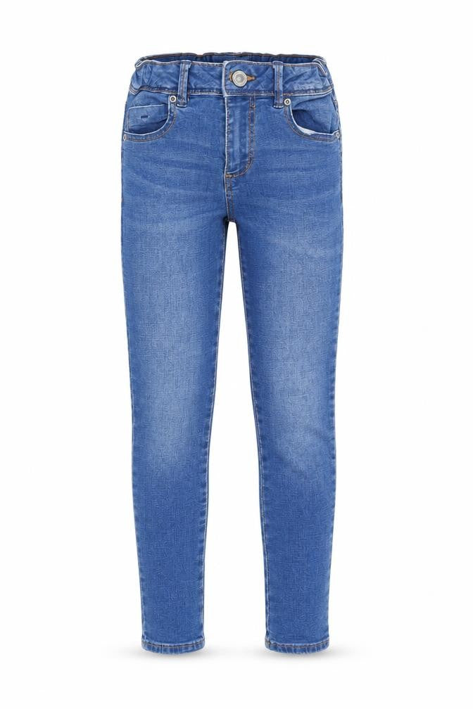 Zara Girls Blue Cotton Straight Jeans Size 8 Years Regular Zip