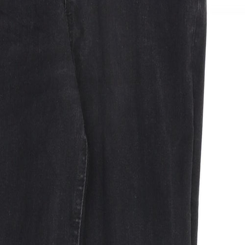 Marks and Spencer Womens Black Cotton Skinny Jeans Size 8 L28 in Regular Zip