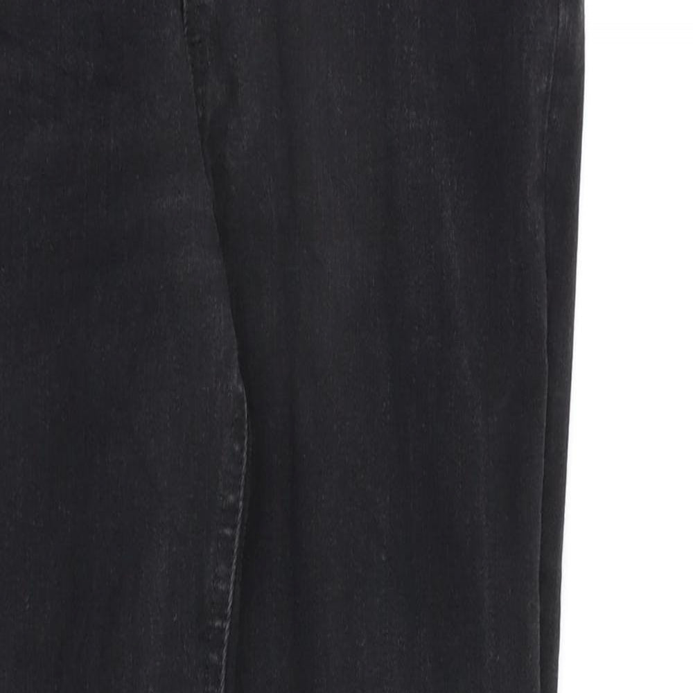 Marks and Spencer Womens Black Cotton Skinny Jeans Size 8 L28 in Regular Zip