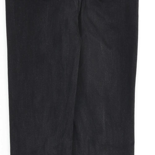 Marks and Spencer Womens Black Cotton Skinny Jeans Size 8 L28 in Regular Zip