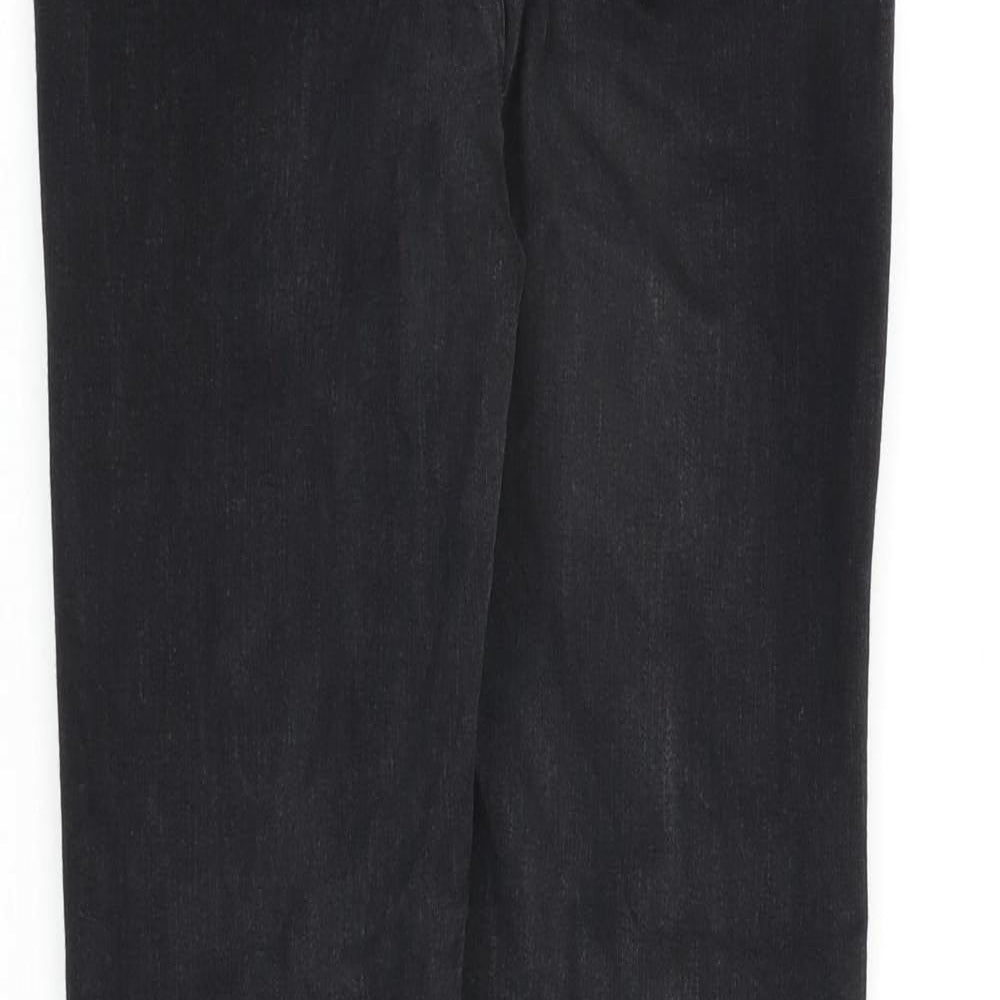Marks and Spencer Womens Black Cotton Skinny Jeans Size 8 L28 in Regular Zip