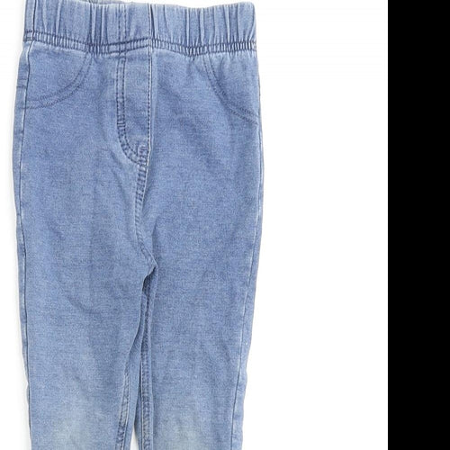 George Girls Blue Cotton Jegging Jeans Size 2 Years Regular Pullover