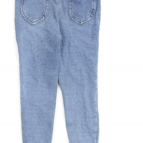 George Girls Blue Cotton Jegging Jeans Size 2 Years Regular Pullover