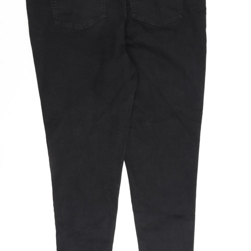 Marks and Spencer Womens Black Cotton Skinny Jeans Size 20 L28 in Regular Zip