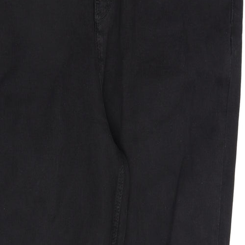 Marks and Spencer Womens Black Cotton Skinny Jeans Size 20 L28 in Regular Zip