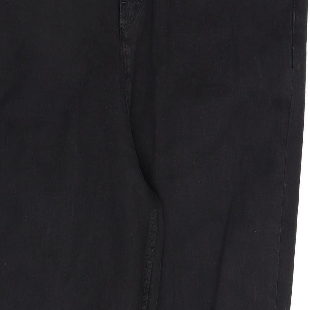 Marks and Spencer Womens Black Cotton Skinny Jeans Size 20 L28 in Regular Zip