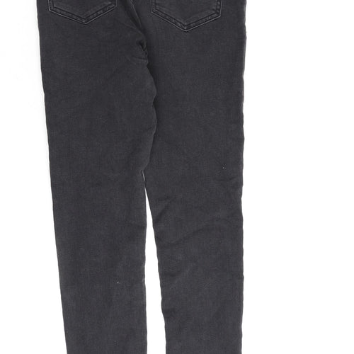 New Look Womens Grey Cotton Skinny Jeans Size 8 L28 in Regular Zip