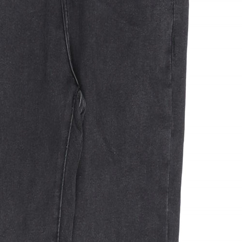 New Look Womens Grey Cotton Skinny Jeans Size 8 L28 in Regular Zip
