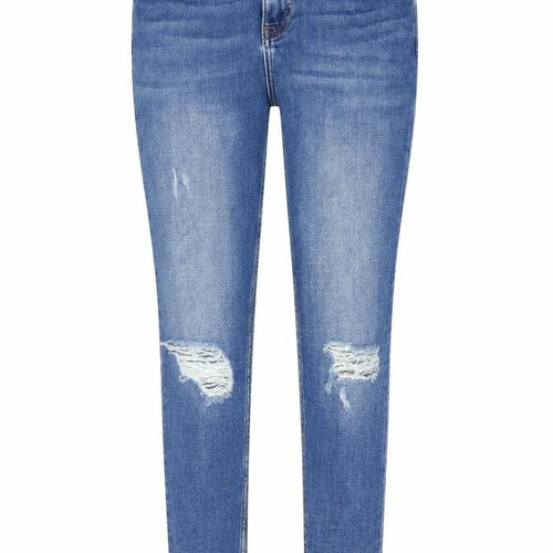 Topshop Womens Blue Cotton Skinny Jeans Size 28 in L32 in Regular Zip