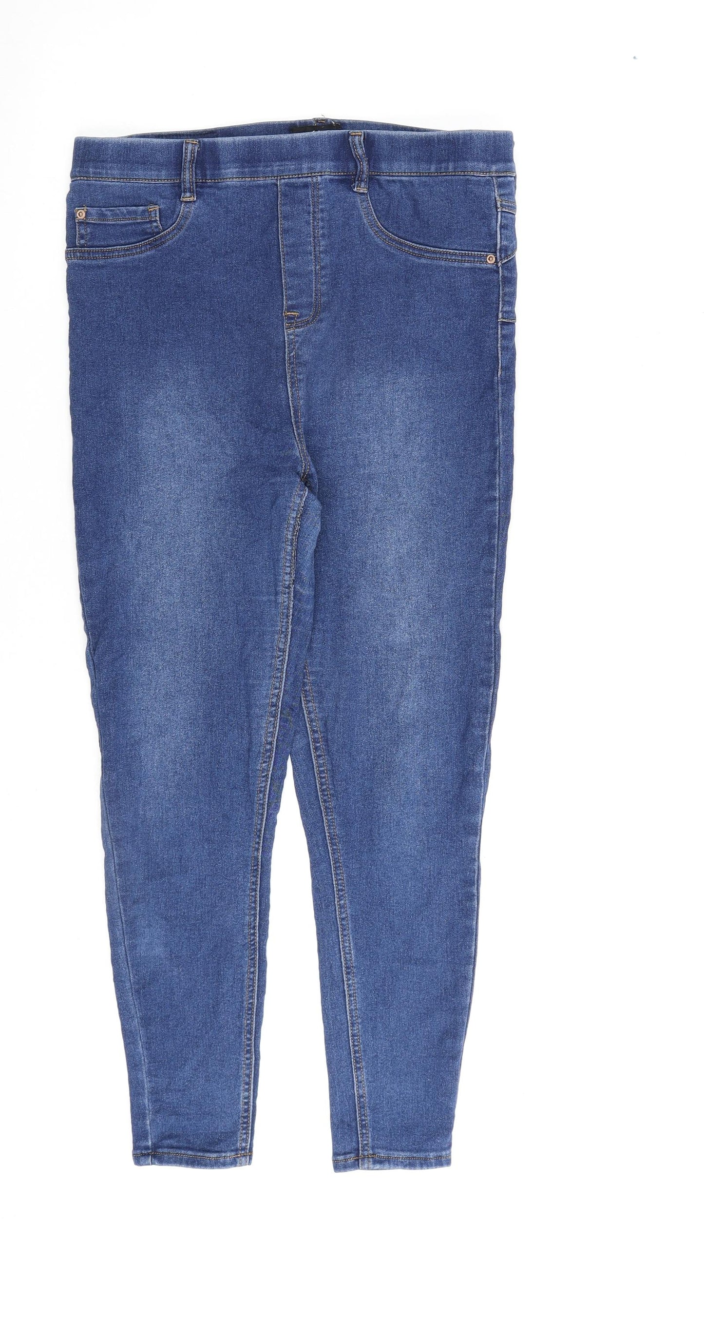 Love Leggings Womens Blue Cotton Jegging Jeans Size 14 L26 in Regular