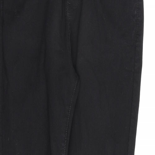 Marks and Spencer Womens Black Cotton Skinny Jeans Size 10 L28 in Regular Zip