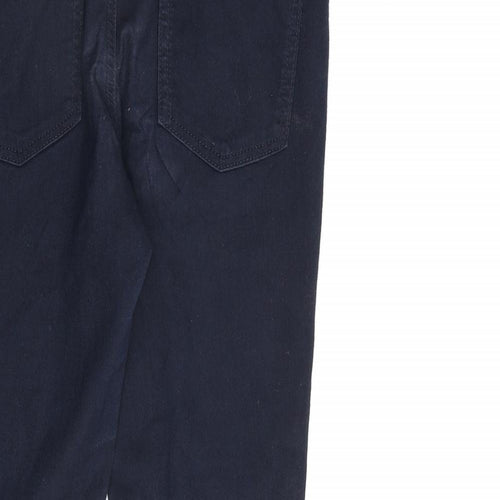 Marks and Spencer Womens Blue Cotton Skinny Jeans Size 10 L26 in Regular Zip