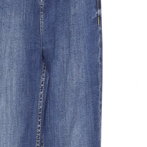 R Essentiel Womens Blue Cotton Straight Jeans Size 8 L33 in Regular Zip
