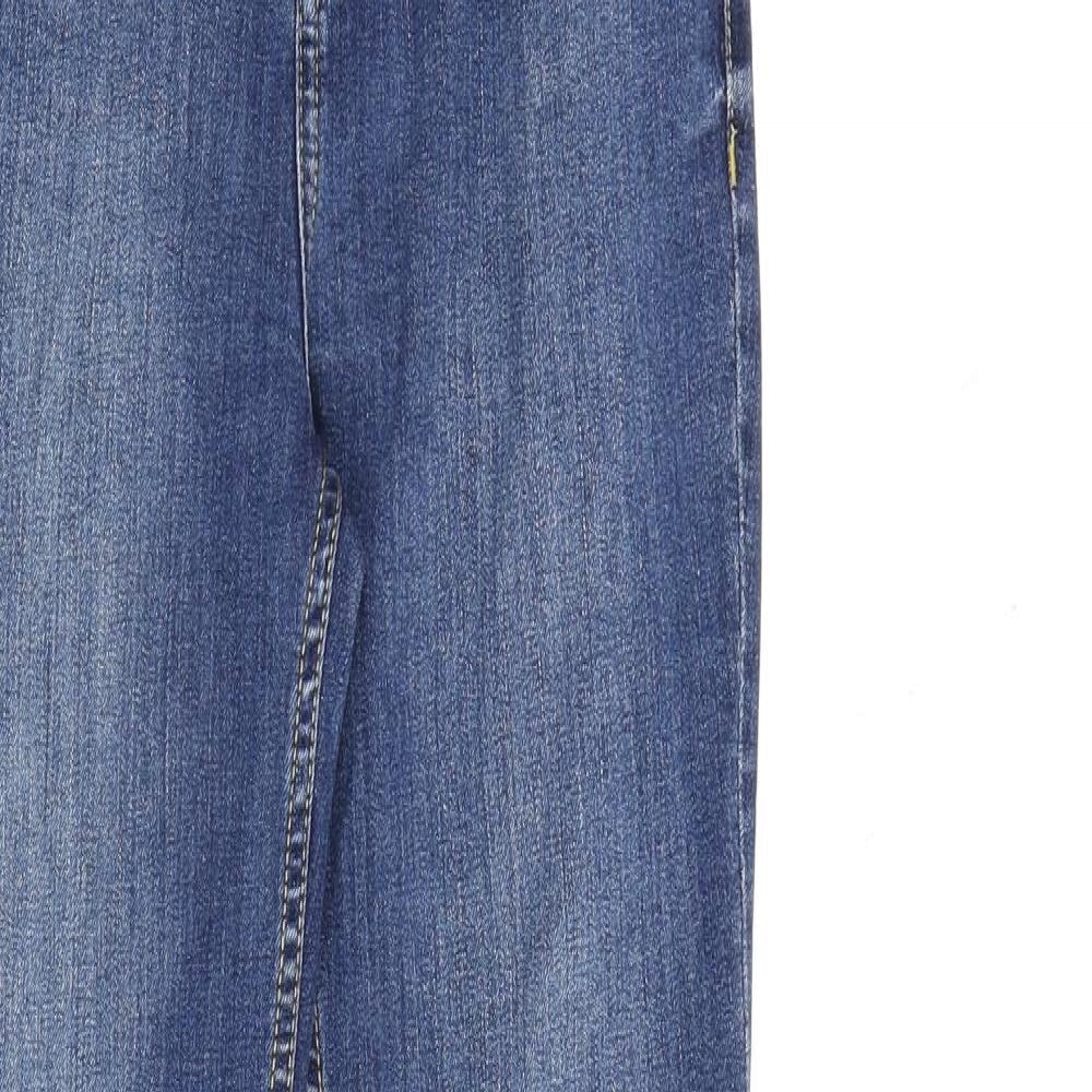 R Essentiel Womens Blue Cotton Straight Jeans Size 8 L33 in Regular Zip