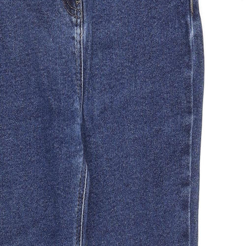 NEXT Womens Blue Cotton Skinny Jeans Size 10 L28 in Regular Zip