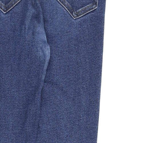 NEXT Womens Blue Cotton Skinny Jeans Size 10 L28 in Regular Zip