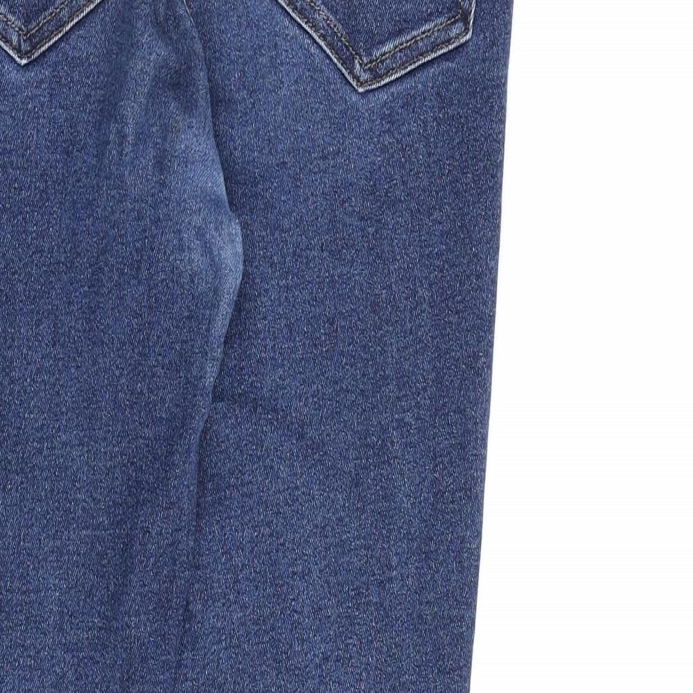 NEXT Womens Blue Cotton Skinny Jeans Size 10 L28 in Regular Zip