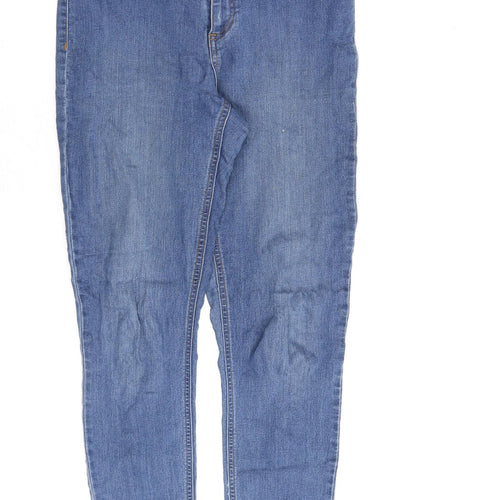 Pieces Womens Blue Cotton Skinny Jeans Size M L28 in Regular Zip