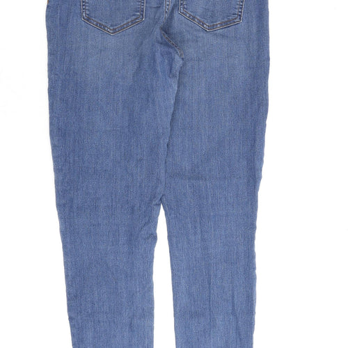 Pieces Womens Blue Cotton Skinny Jeans Size M L28 in Regular Zip