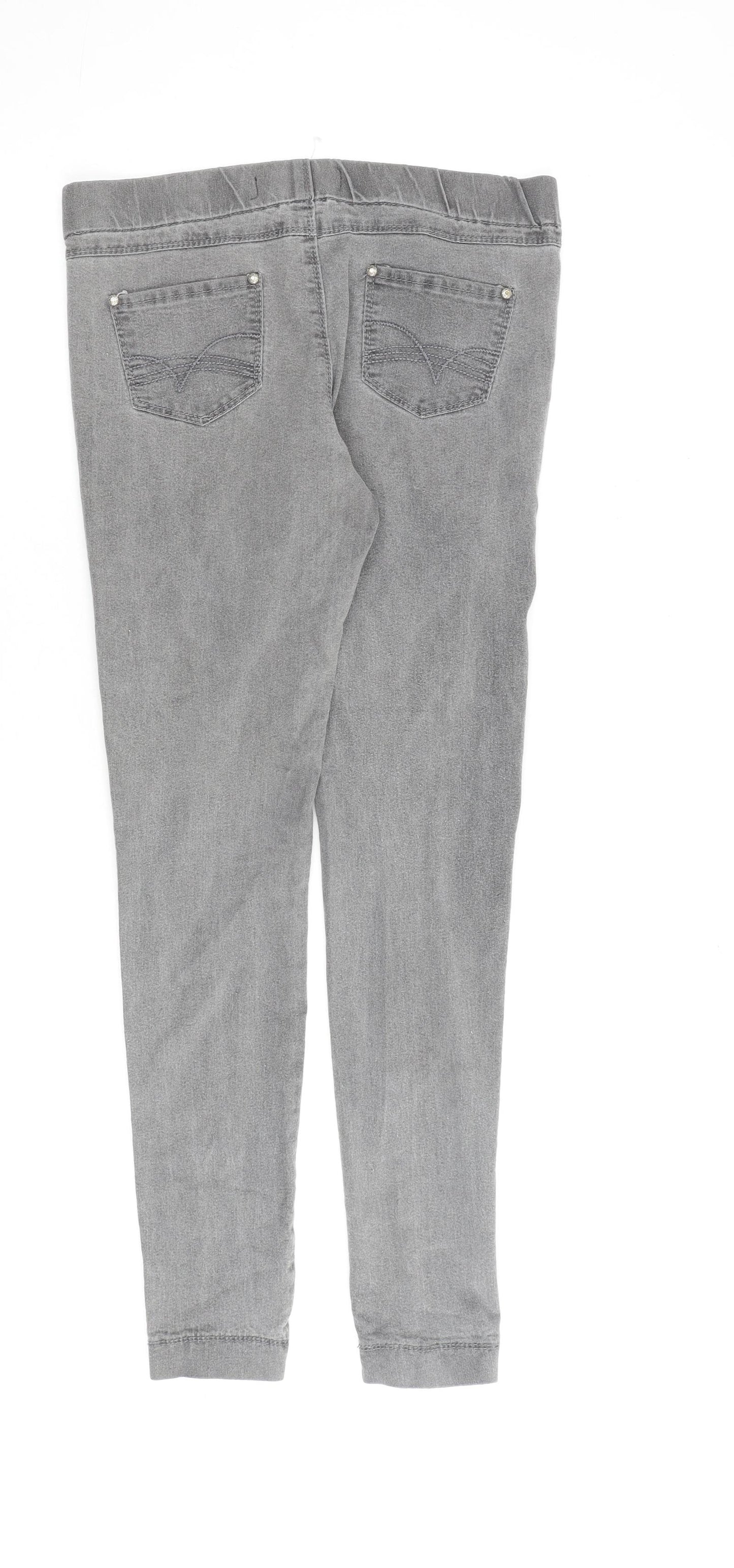 Denim & Co. Womens Grey Cotton Jegging Jeans Size 10 L30 in Regular
