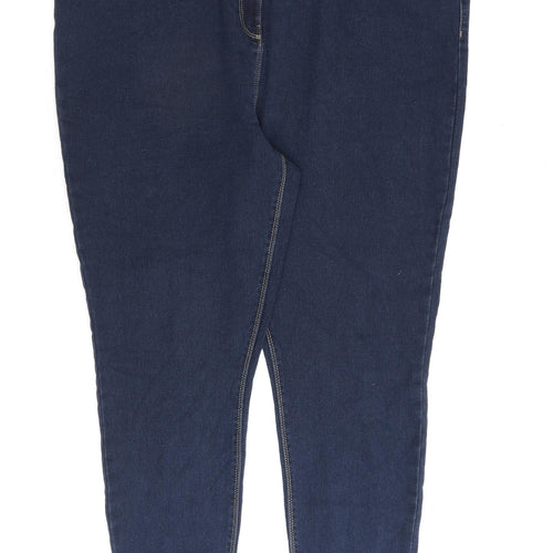 Papaya Womens Blue Cotton Skinny Jeans Size 20 L29 in Regular Zip