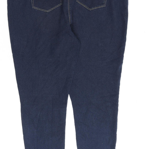 Papaya Womens Blue Cotton Skinny Jeans Size 20 L29 in Regular Zip