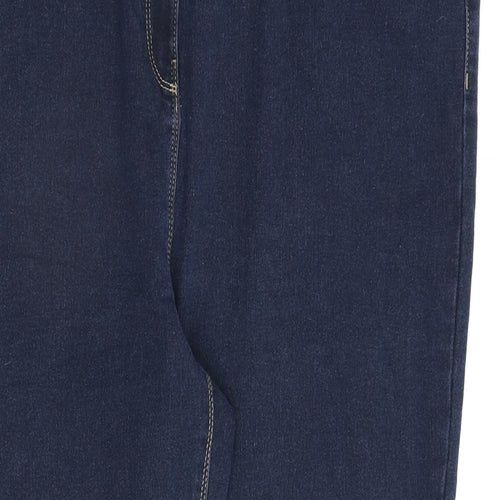 Papaya Womens Blue Cotton Skinny Jeans Size 20 L29 in Regular Zip
