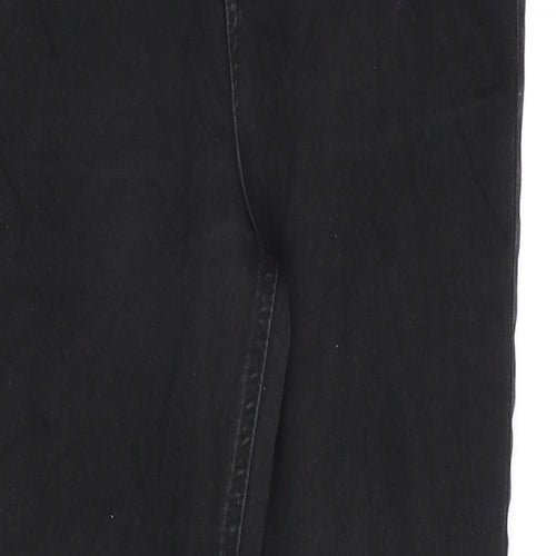 Marks and Spencer Womens Black Cotton Skinny Jeans Size 12 L28 in Regular Zip