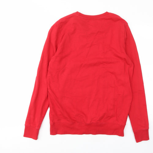 Justice League Mens Red Cotton Pullover Sweatshirt Size S - Christmas