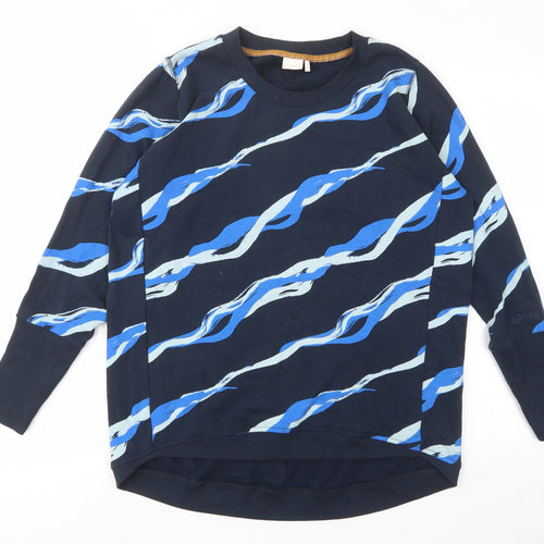 Numph Womens Blue Striped Cotton Pullover Sweatshirt Size XS Pullover