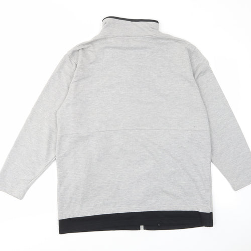 Bonmarché Mens Grey Polyester Pullover Sweatshirt Size M - Zip Pockets