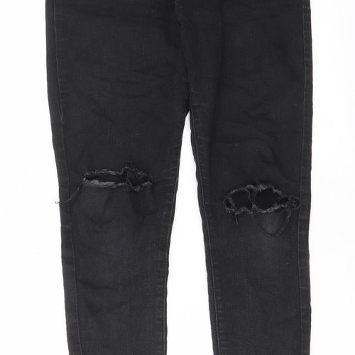 Denim & Co. Womens Grey Cotton Skinny Jeans Size 24 in L27 in Regular Zip