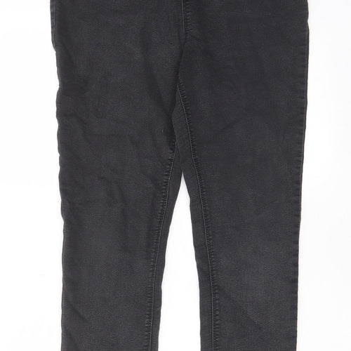 Marks and Spencer Womens Grey Cotton Jegging Jeans Size 30 in L26 in Regular - Elasticated Waist