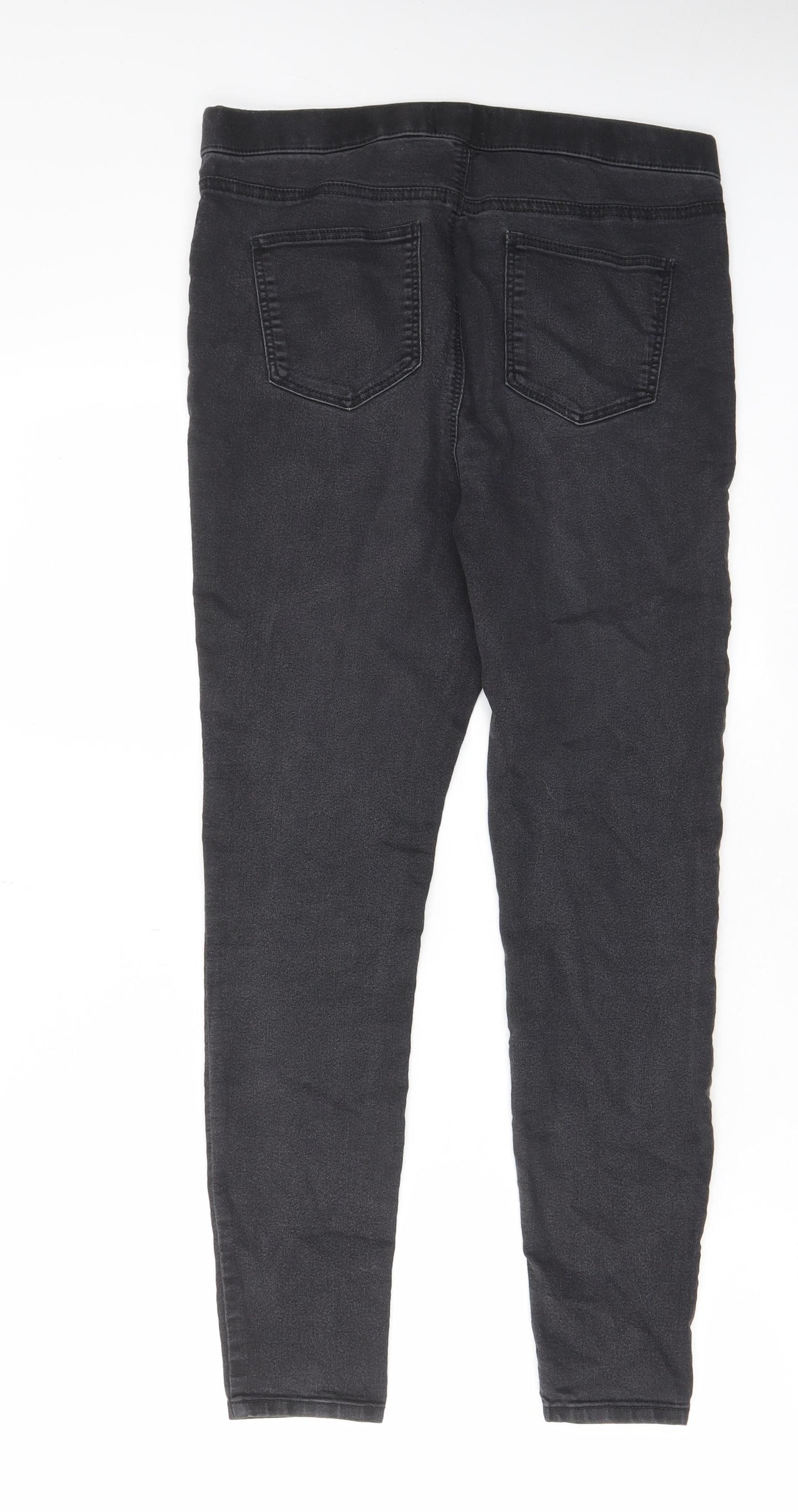 Marks and Spencer Womens Grey Cotton Jegging Jeans Size 30 in L26 in Regular - Elasticated Waist