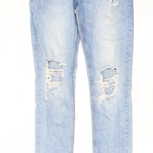 Denim & Co. Mens Blue Cotton Skinny Jeans Size 34 in L34 in Regular Button - Pockets