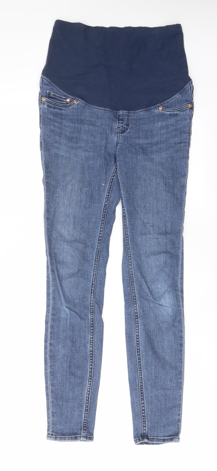 H&M Womens Blue Cotton Skinny Jeans Size XS L28 in Regular