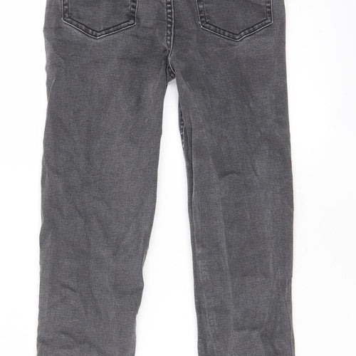 John Lewis Boys Grey Cotton Straight Jeans Size 7 Years Regular Zip - Pockets