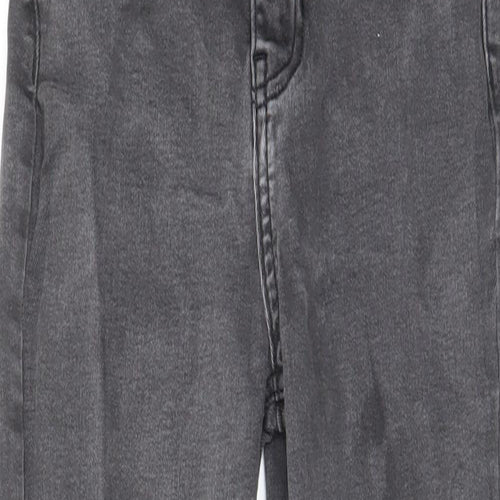 John Lewis Boys Grey Cotton Straight Jeans Size 7 Years Regular Zip - Pockets